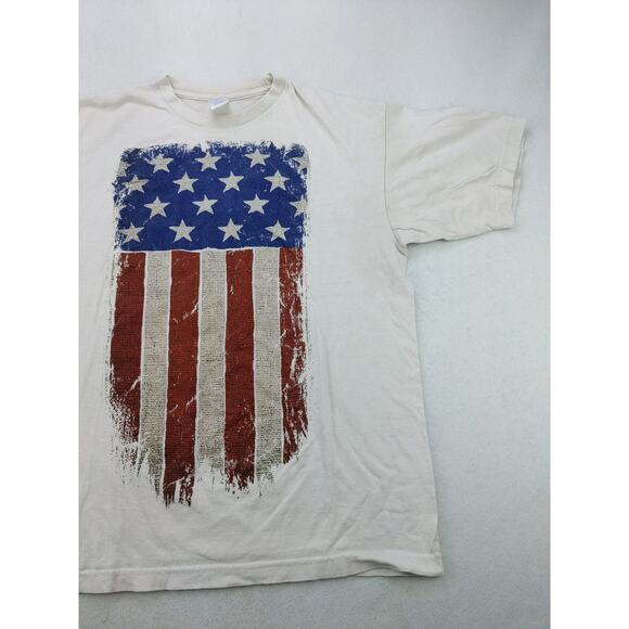 Mens Made in the USA Brand Patriotic T Shirt American Flag Graphic Size M 38/40 - Picture 6 of 10